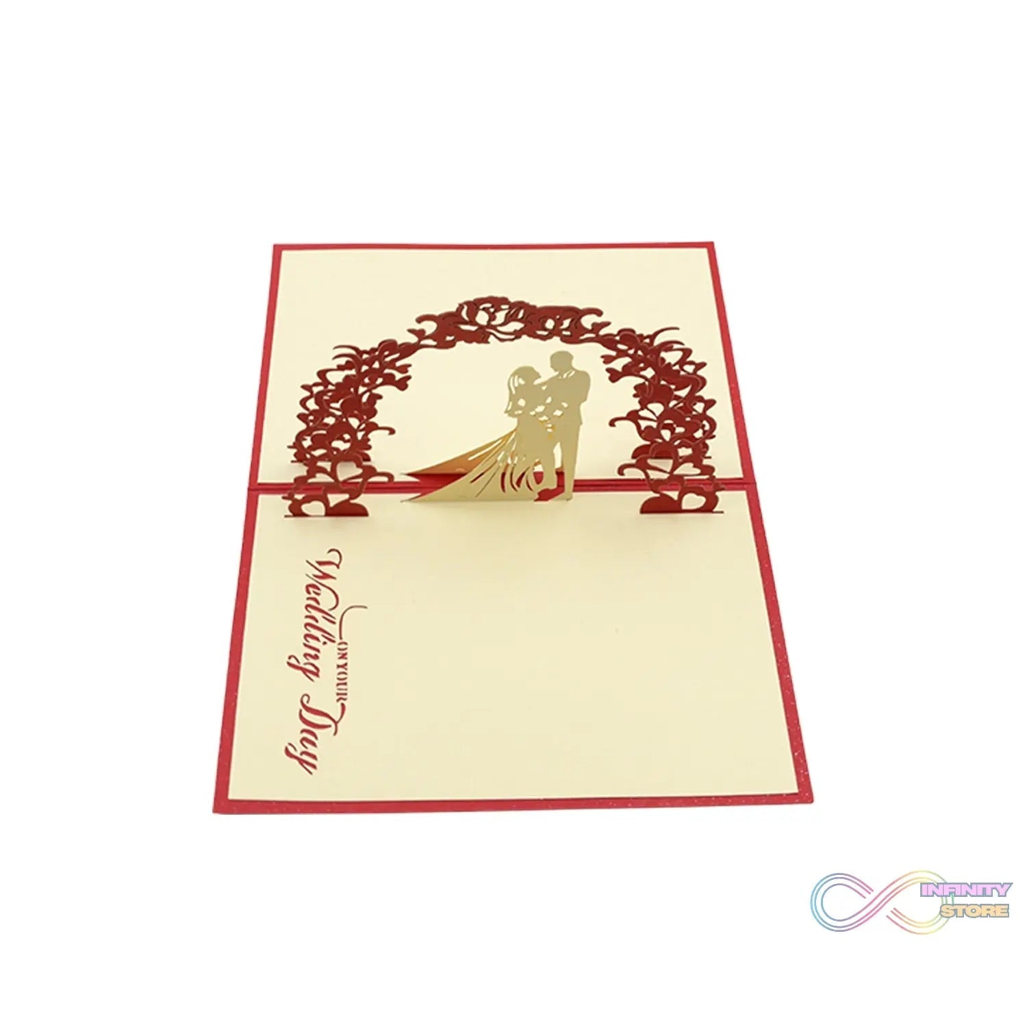 Unique 3D Pop - Up Wishing Card (Wedding): 1 Pc - infinityexculsivestore.com