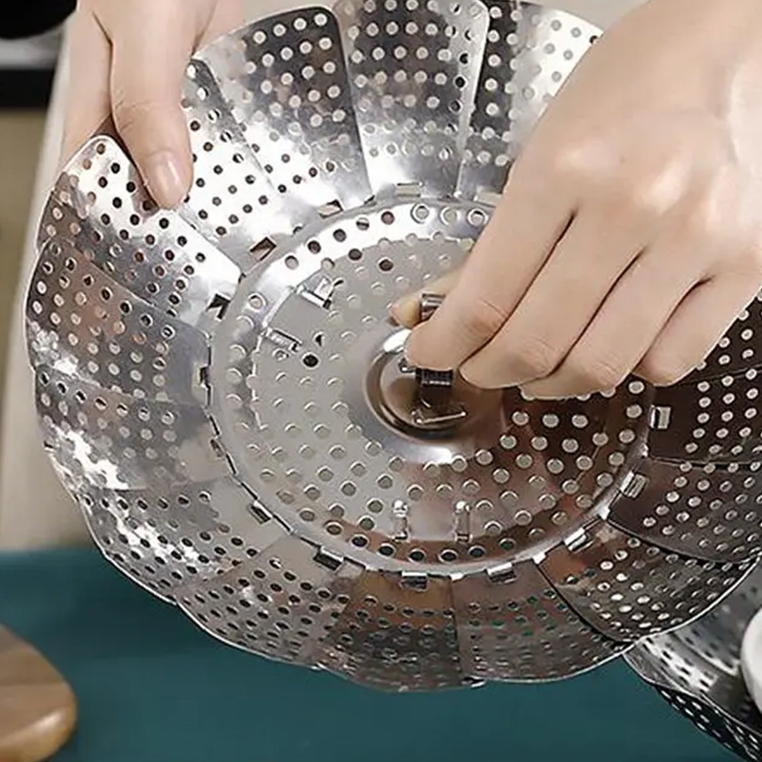 Unique Design Stainless - Steel Heaviest vegetable ,Cooking Foldable Steamer Basket for Kitchen Utensils/Dish Drying Rack/Plate Stand/ Basket - infinityexculsivestore.com