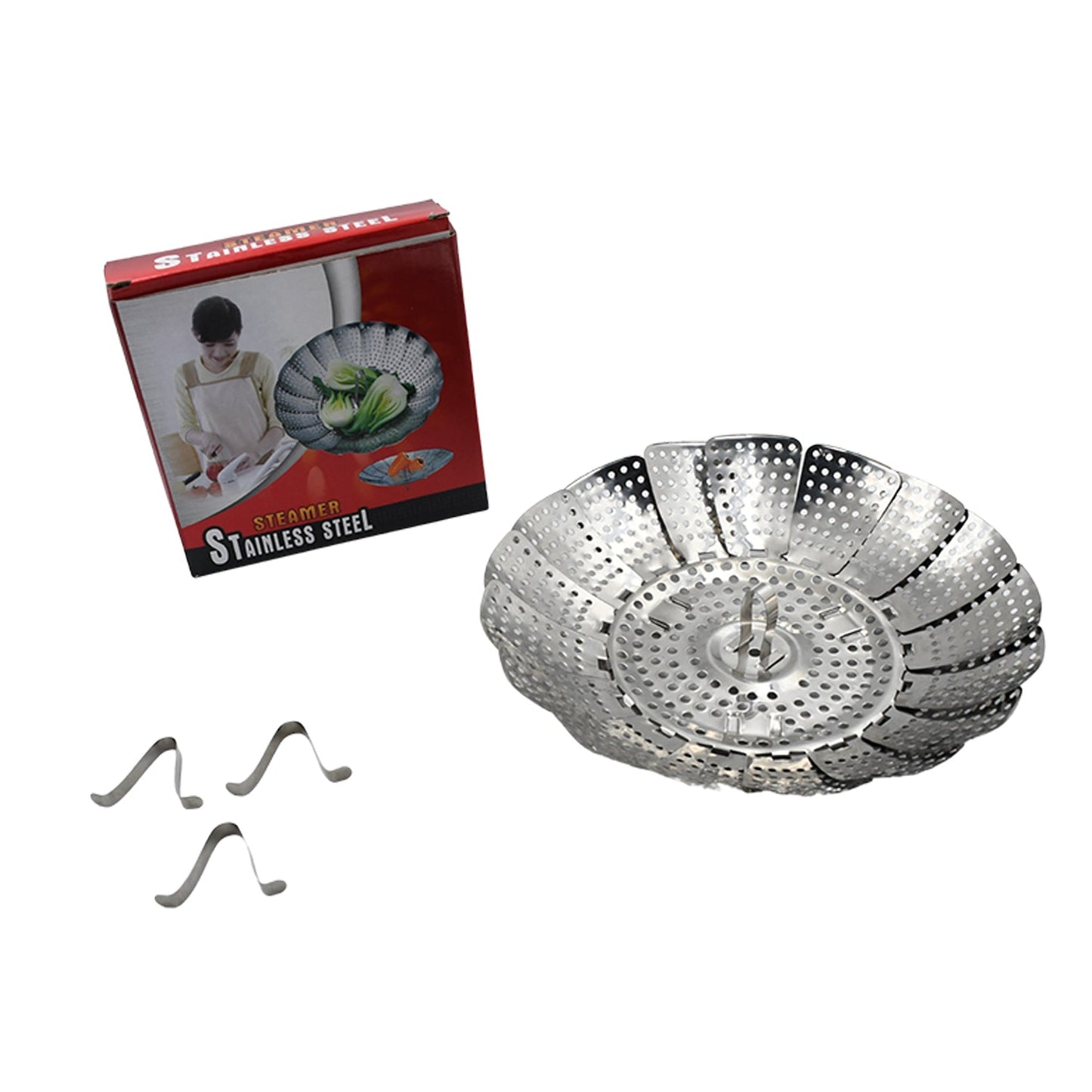 Unique Design Stainless - Steel Heaviest vegetable ,Cooking Foldable Steamer Basket for Kitchen Utensils/Dish Drying Rack/Plate Stand/ Basket - infinityexculsivestore.com
