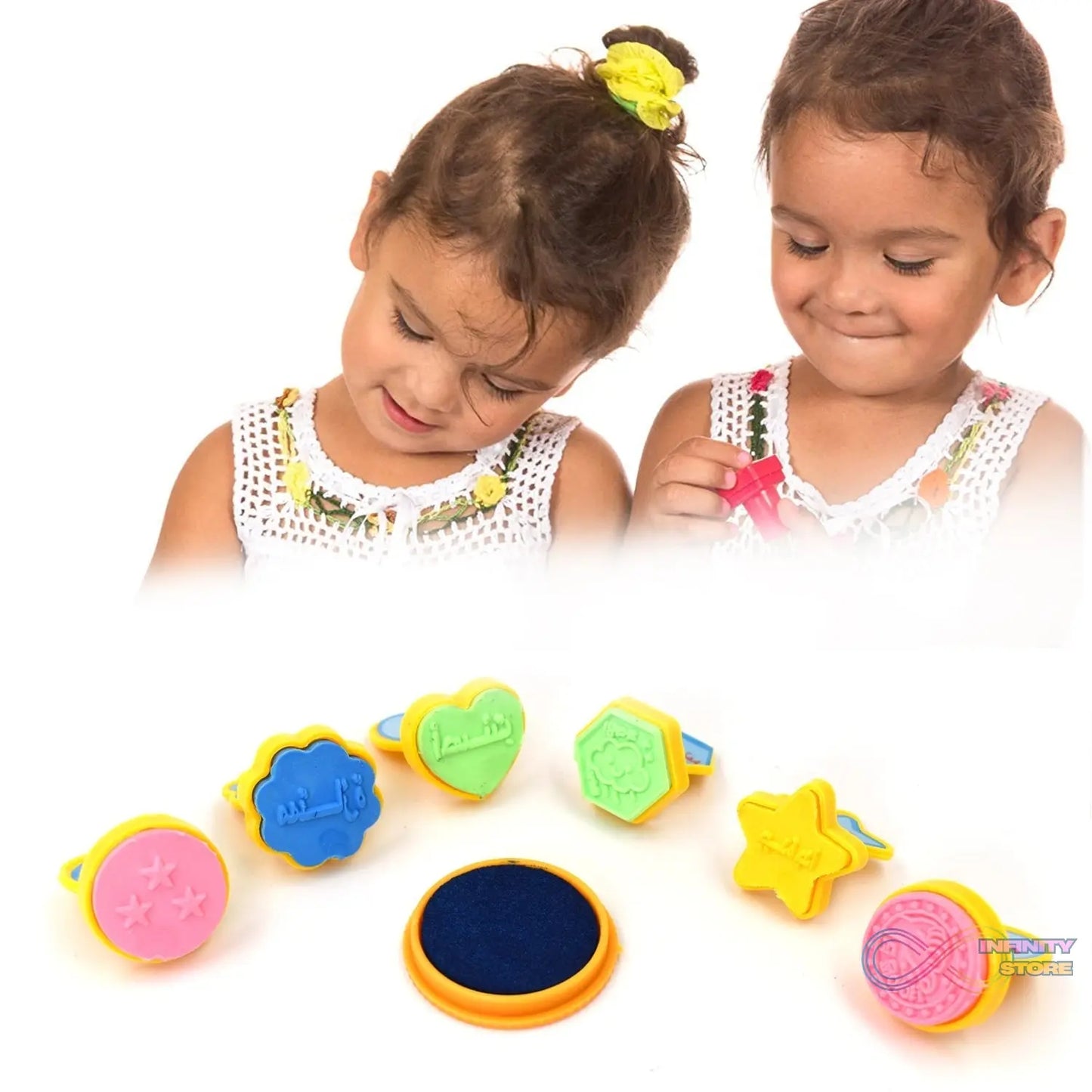7-piece multicolor stamps for kids, reward and motivation