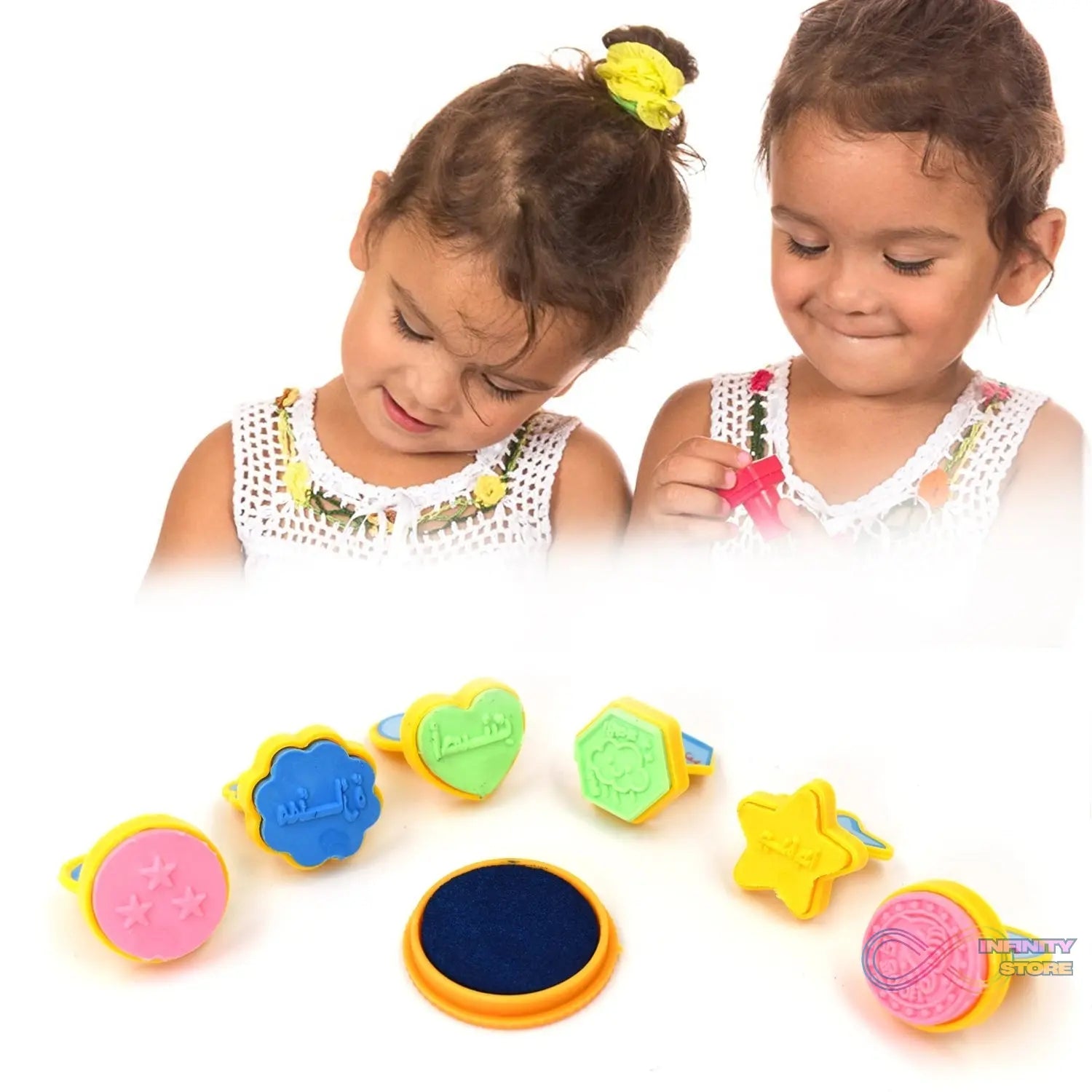 7-piece multicolor stamps for kids, reward and motivation