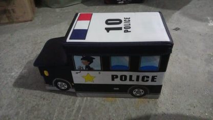 Foldable Bus Shape Toy Box Storage with Lid for Storage of Toys Basket Useful as Toy Organizer mountable Racks Surface Multipurpose Basket for Kids Wardrobe Cabinet Wood with Cloth Cover For Home Decor Books, Game, Baby Cloth (Mix Color & Design ) - infinityexculsivestore.com