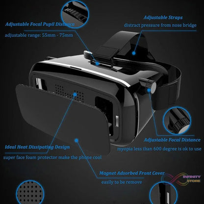 VR Pro Virtual Reality 3D Glasses Headset - infinityexculsivestore.com