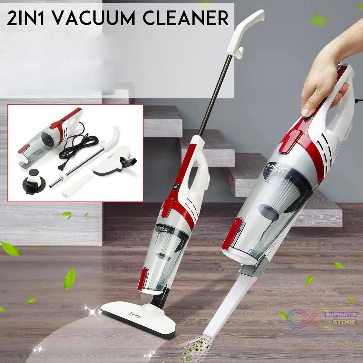 Vacuum Cleaner Handheld & Stick for Home and Office Use - infinityexculsivestore.com