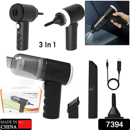3 in 1 Car Mini Vacuum Cleaner with Blower Wireless Portable Rechargeable Handheld High Power Suction Vacuum Cleaning Machine for Home Car Computer Keyboard Cordless Air Blowing Dusting - infinityexculsivestore.com