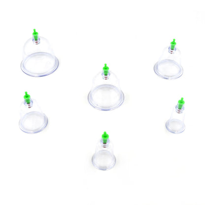 Vacuum Cupping Set 6 Pcs Kit Pull Out a Vacuum Apparatus Therapy Relax Massagers Curve Suction Pumps - infinityexculsivestore.com