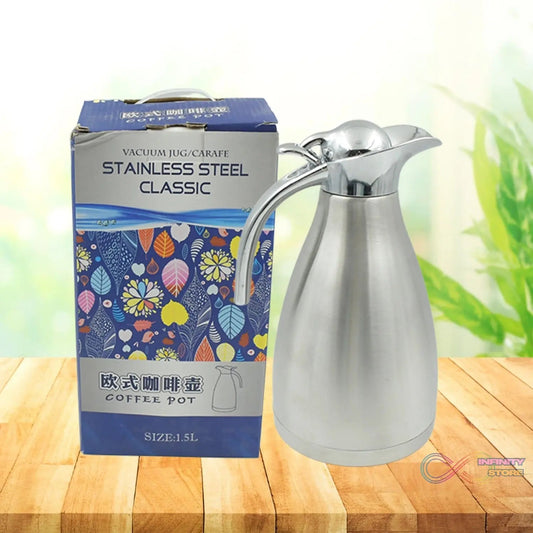 Vacuum Insulated Kettle Jug (Stainless Steel): 1.5L Sizes - infinityexculsivestore.com