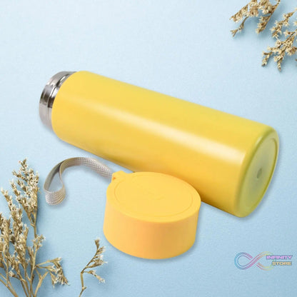 Vacuum Insulated Stainless Steel, Double walled (500 ML Approx / Mix Color & Design) - infinityexculsivestore.com