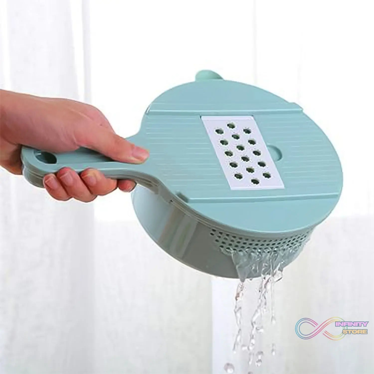 Vegetable Choppers with Drain Basket | 6 in 1 Vegetable Slicer Blades (1 Set) - infinityexculsivestore.com