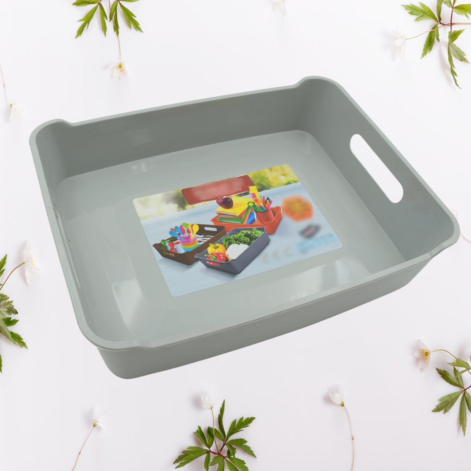 Multipurpose Organising & Storage Plastic Tray, Fruit & Vegetable/ Multi Purpose Tray, Organizer for Kitchen, Countertop, Cabinet, Bathroom Plastic Storage Basket For Store Fruits, Vegetables, Magazines, Cosmetics, Stationary Set of 3 - infinityexculsivestore.com