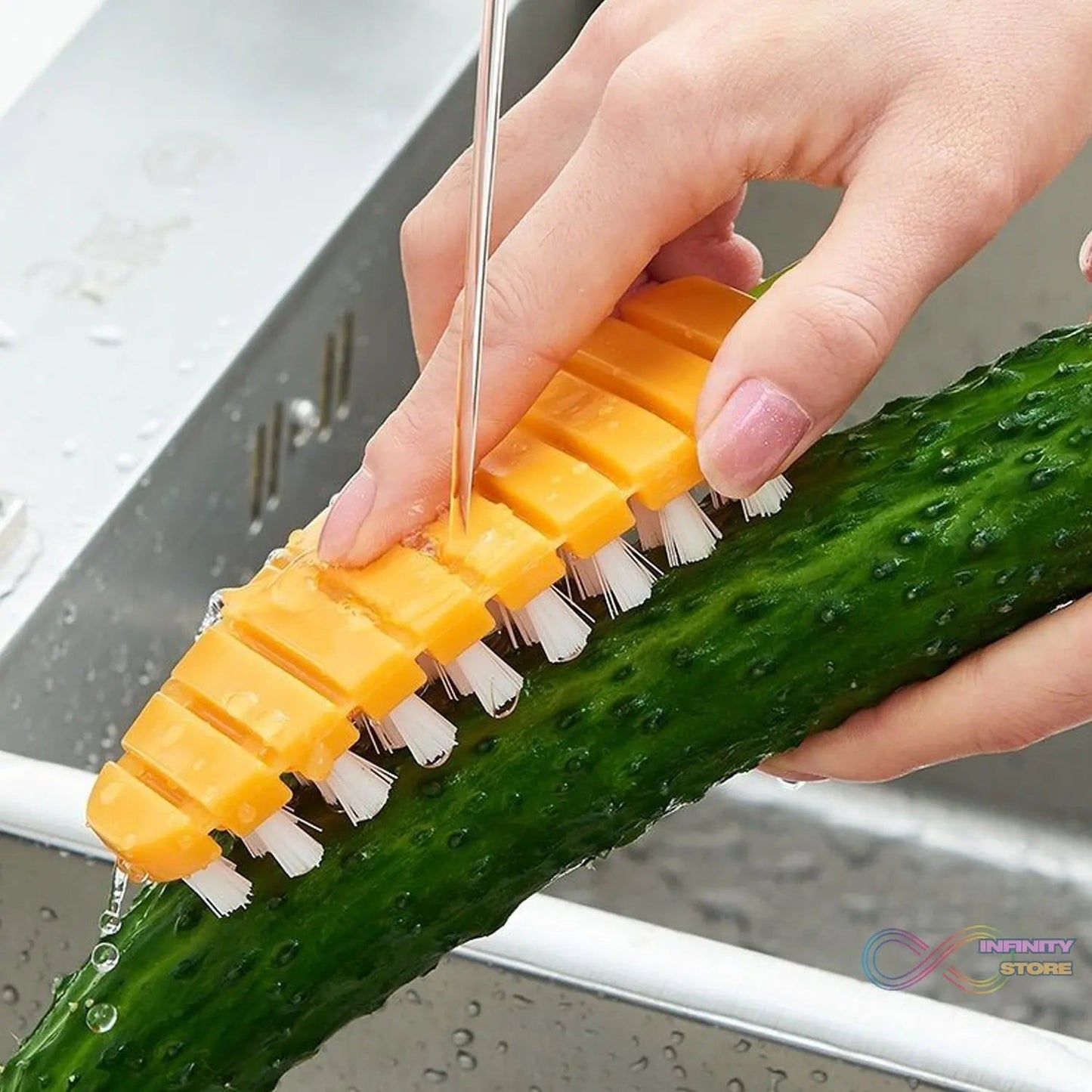 Vegetable Scrubbing Brush, Vegetable Scrubber Nonâ€‘Toxic Fruit Brush Carrot Shape Vegetable Brush for Potato for Vegetable - infinityexculsivestore.com