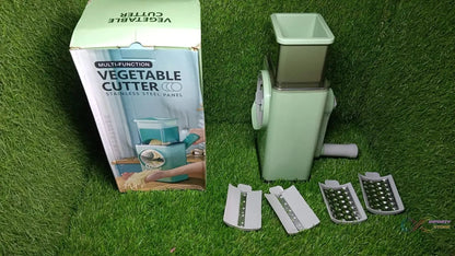 Vegetable Shredder Round Mandolin Slicer, Grater, Shredder Salad Maker - Large Feed Port - Suction Base - Cutter for Vegetable, Fruit, Cookie. - infinityexculsivestore.com