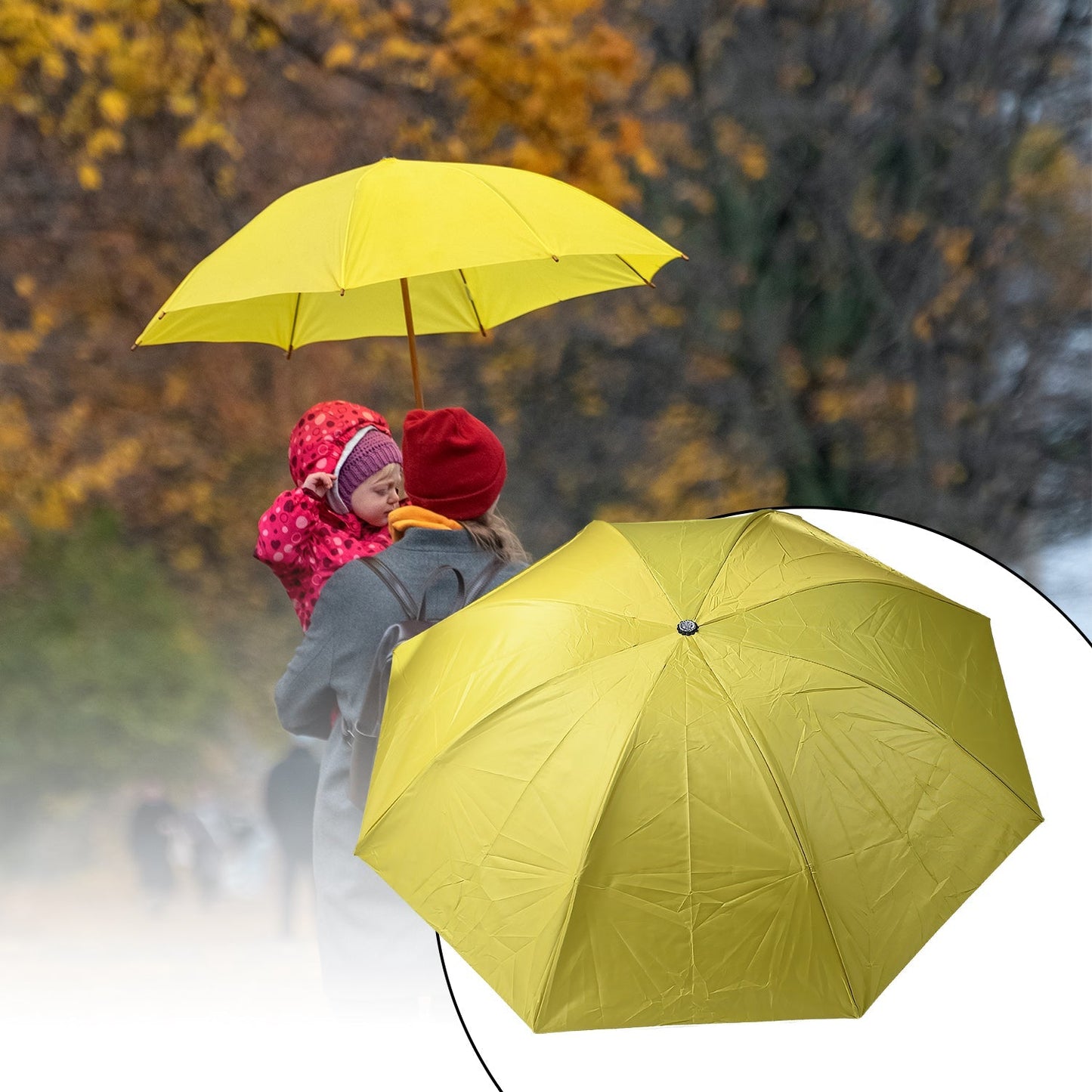 Vegetable shaped Folding Umbrella, Plastic Case Creative Fashion Folding Mini Sun Shade Rain Umbrella, Unique Umbrella, Sun & UV Protection, Cute Design (1 Pc) - infinityexculsivestore.com