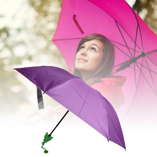 Vegetable shaped Folding Umbrella, Plastic Case Creative Fashion Folding Mini Sun Shade Rain Umbrella, Unique Umbrella, Sun & UV Protection, Cute Design (1 Pc) - infinityexculsivestore.com