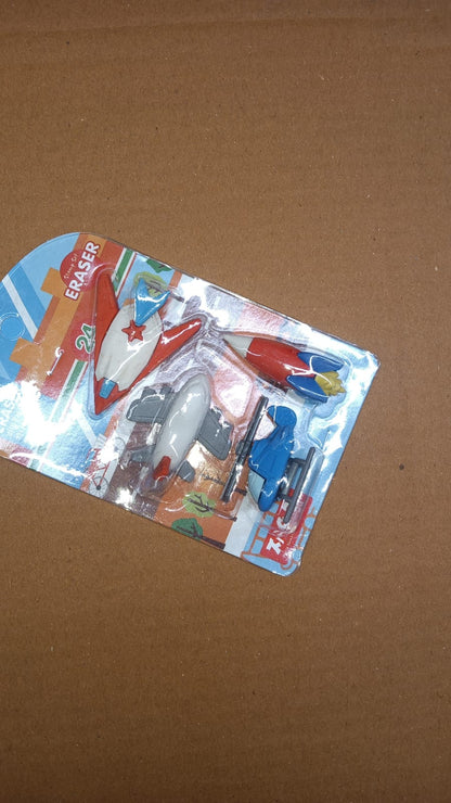 Vehicle Pattern Eraser School Stationery Use Eraser (4 Pc Set) - infinityexculsivestore.com