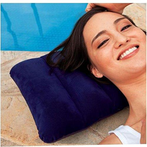 Velvet Air Inflatable Travel Pillow (Blue) - infinityexculsivestore.com