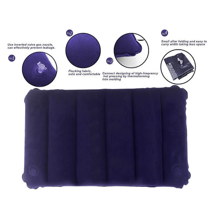 Velvet Air Inflatable Travel Pillow (Blue) - infinityexculsivestore.com