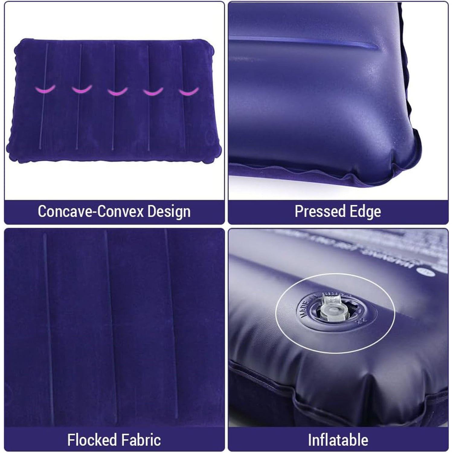 Velvet Air Inflatable Travel Pillow (Blue) - infinityexculsivestore.com