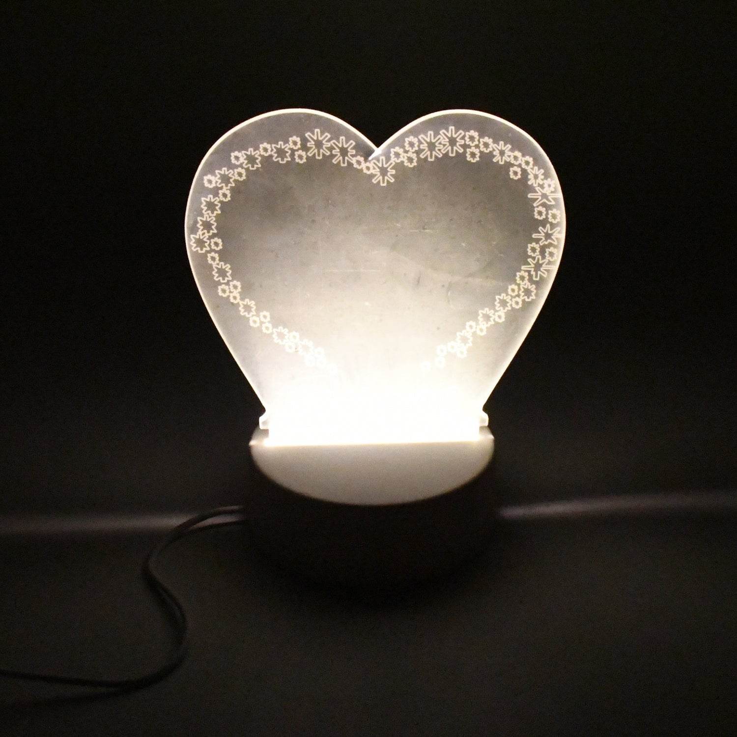 Creative Visualization Lamp 3 D Acrylic Decorative Lamp for Creative Keeps Notes Drawing Table Lamp for Home Decor / Bedroom / Gift / Office Decoration / Erasable Board (Heart-Shape / 1 pc) - infinityexculsivestore.com