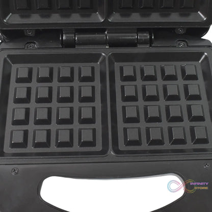 Waffle Maker, Makes 2 Square Shape Waffles| Non-Stick Plates| Easy to Use with Indicator Lights - infinityexculsivestore.com
