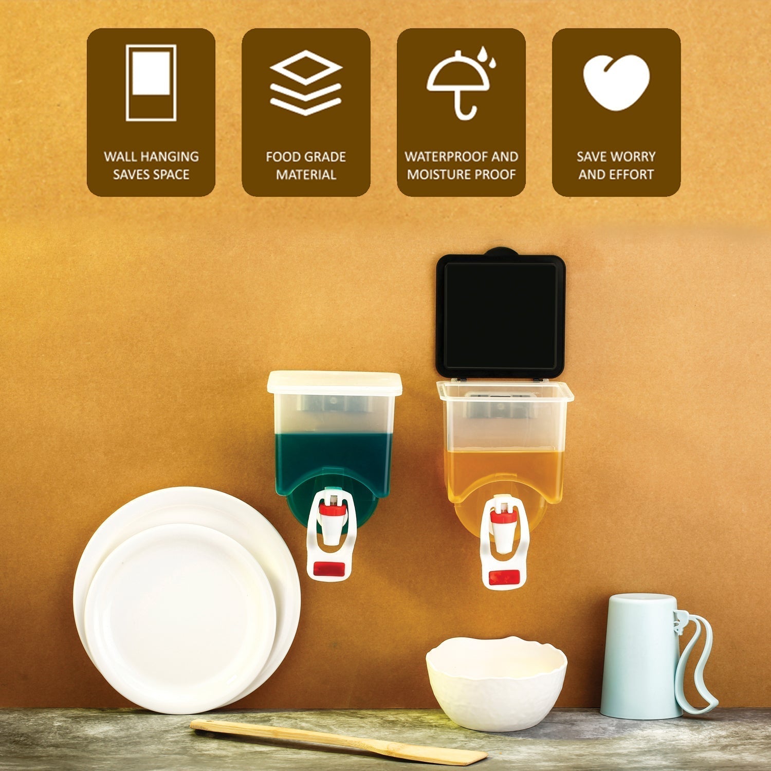 Wall Mounted Oil Dispenser Bottle (1100ml Approx) - infinityexculsivestore.com
