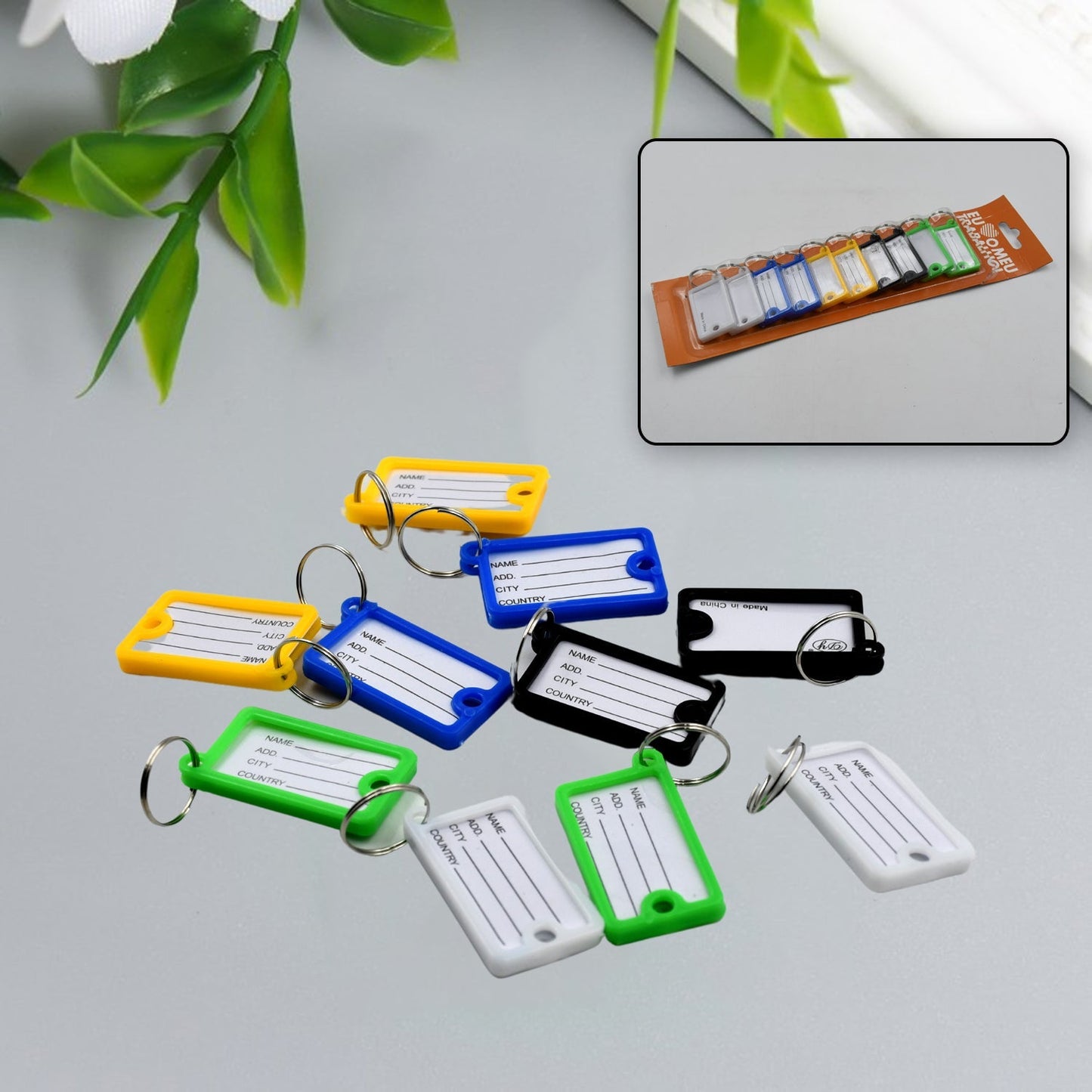 Wallet Keychain 10 pcs Set Plastic Key Custom Key Tags Key Ring Tags Numbered Key Tags Tags with Backpack Keychain - infinityexculsivestore.com