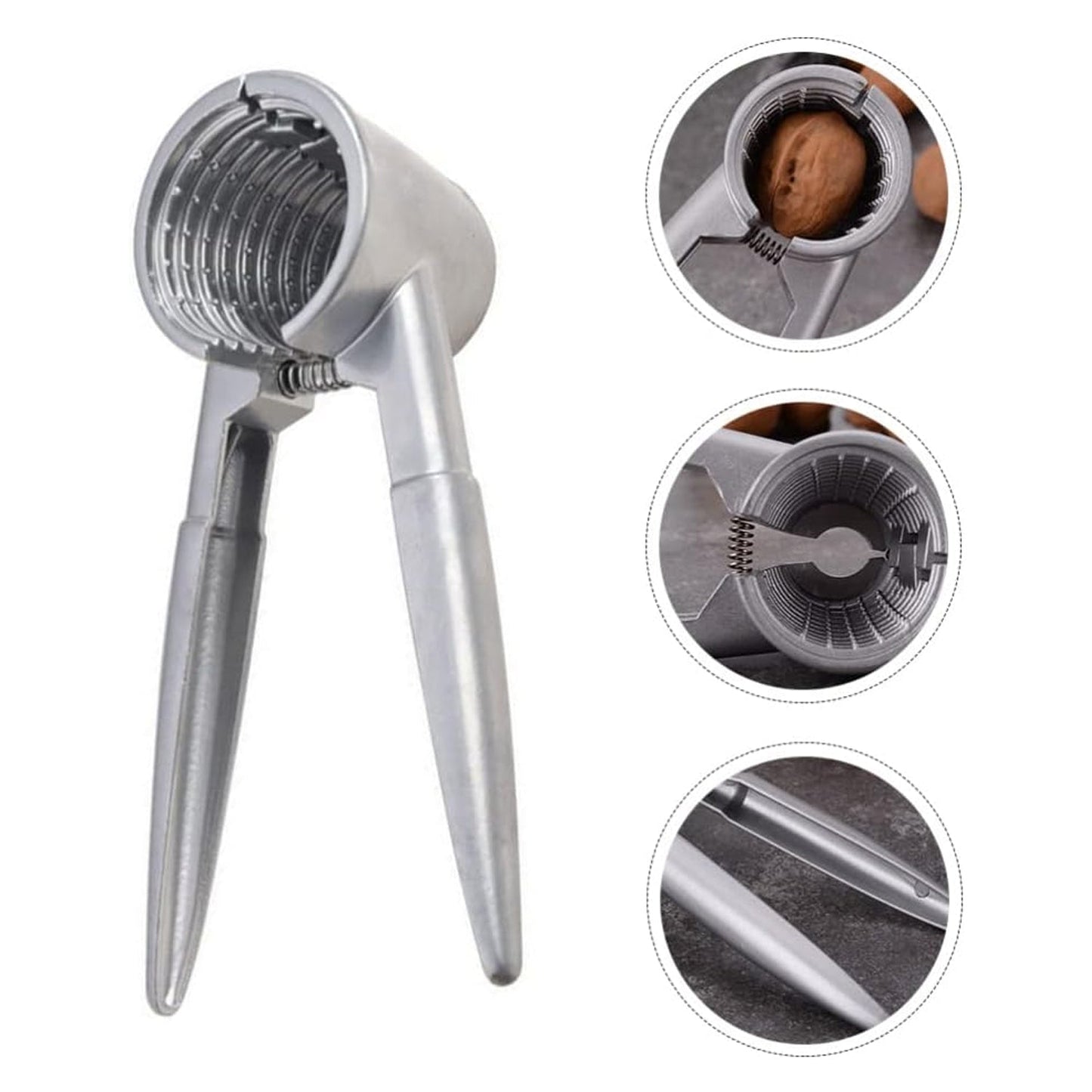 Walnut Cracker, Luxury Die Cast Stainless Alloy Nut Cutter Walnut Clamp Plier Portable Smart Walnut Akhrot Pincers Bottle Opener for Pecans, Almonds, Brazil Nuts - infinityexculsivestore.com
