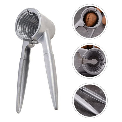 Walnut Cracker, Luxury Die Cast Stainless Alloy Nut Cutter Walnut Clamp Plier Portable Smart Walnut Akhrot Pincers Bottle Opener for Pecans, Almonds, Brazil Nuts - infinityexculsivestore.com