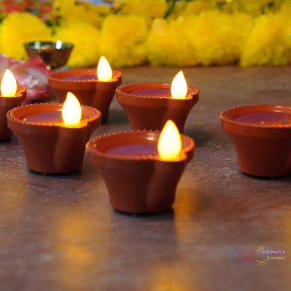Water Sensor Diyas for Diwali Decoration (12 Pcs Set) - infinityexculsivestore.com