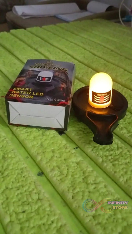 Water Sensor Led Shivling Idol Murti for Daily Pooja Purpose Festival Decoration Led Shivling  - infinityexculsivestore.com