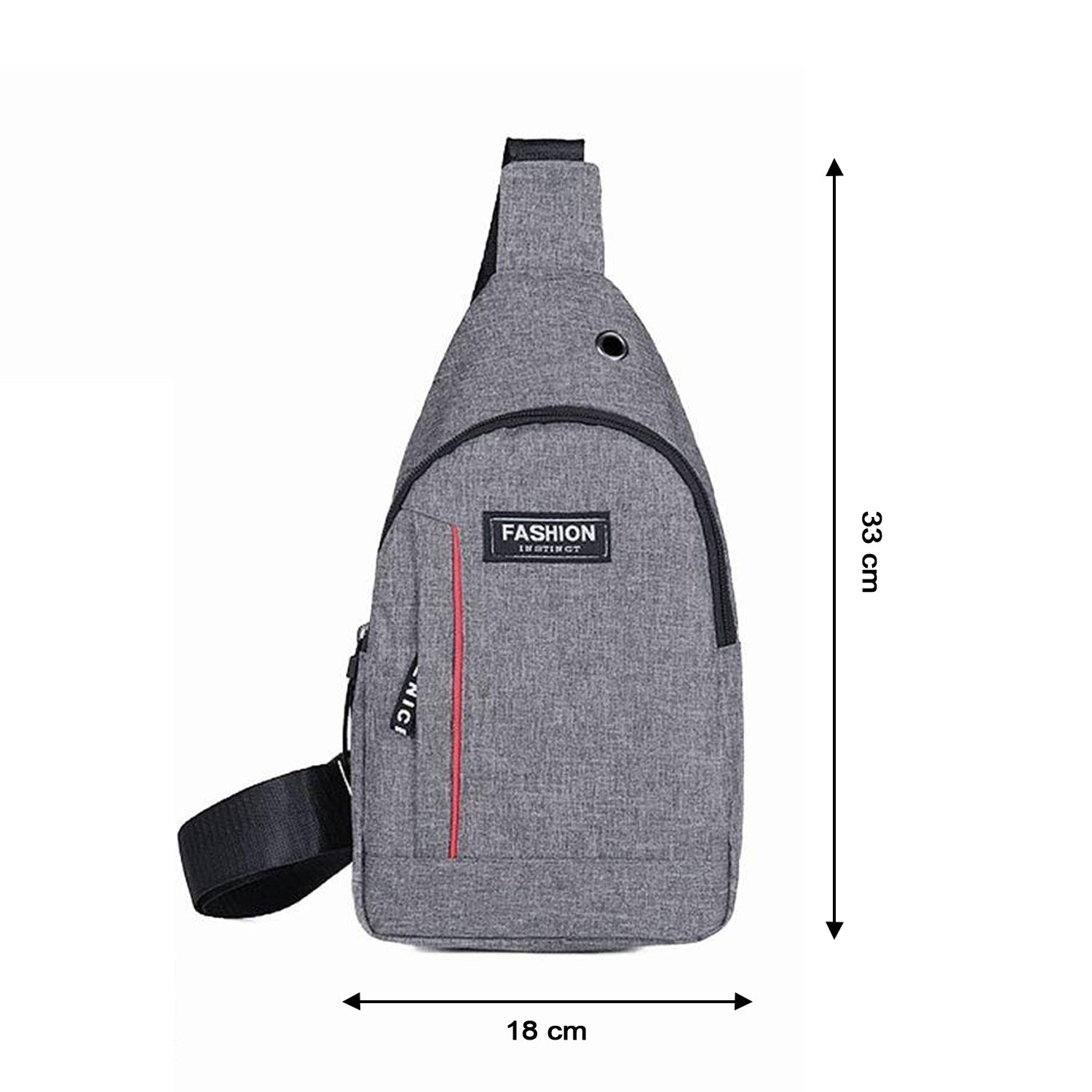 Waterproof Anti - Theft Crossbody Fanny Pack with USB Charging & Earphone Hook (Grey/Blue) - infinityexculsivestore.com