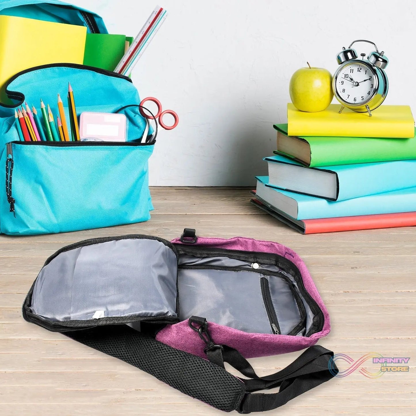 Waterproof Anti - Theft Crossbody Sling Bag – PU Leather with USB Charging - infinityexculsivestore.com