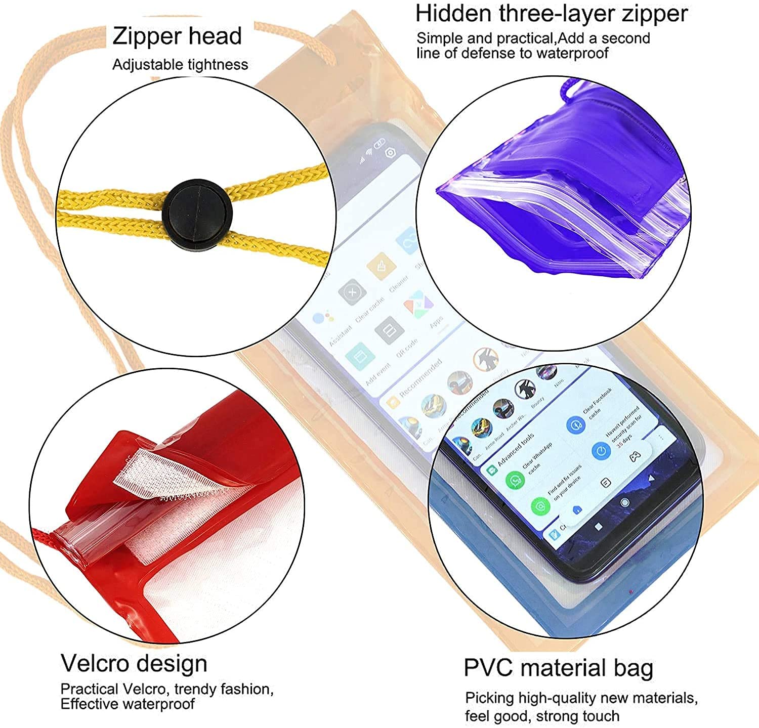 Waterproof Mobile Pouch (6.2 inch , Random Colour) - infinityexculsivestore.com