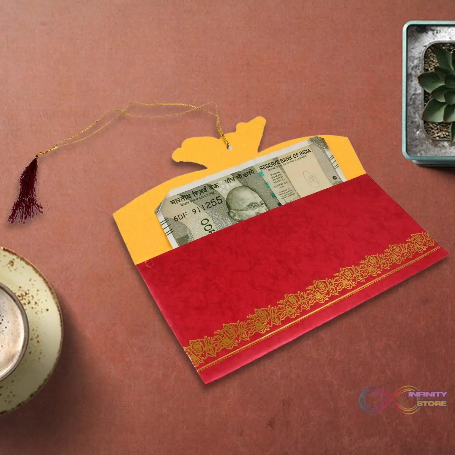 Wedding Gift Card / Cover (1 Pc / Multicolour) - infinityexculsivestore.com