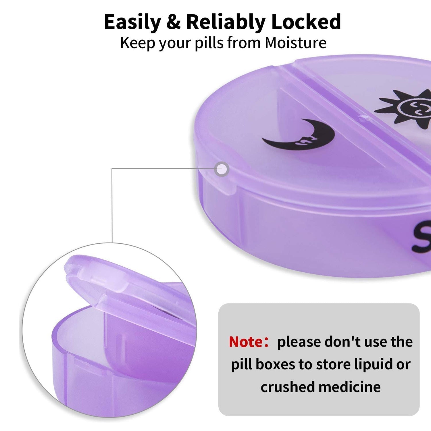 Weekly Pill Organizer 2 Times a Day Travel 7 Day Pill Box Twice a Day Daily Medicine Pill Case with Large Compartments - infinityexculsivestore.com