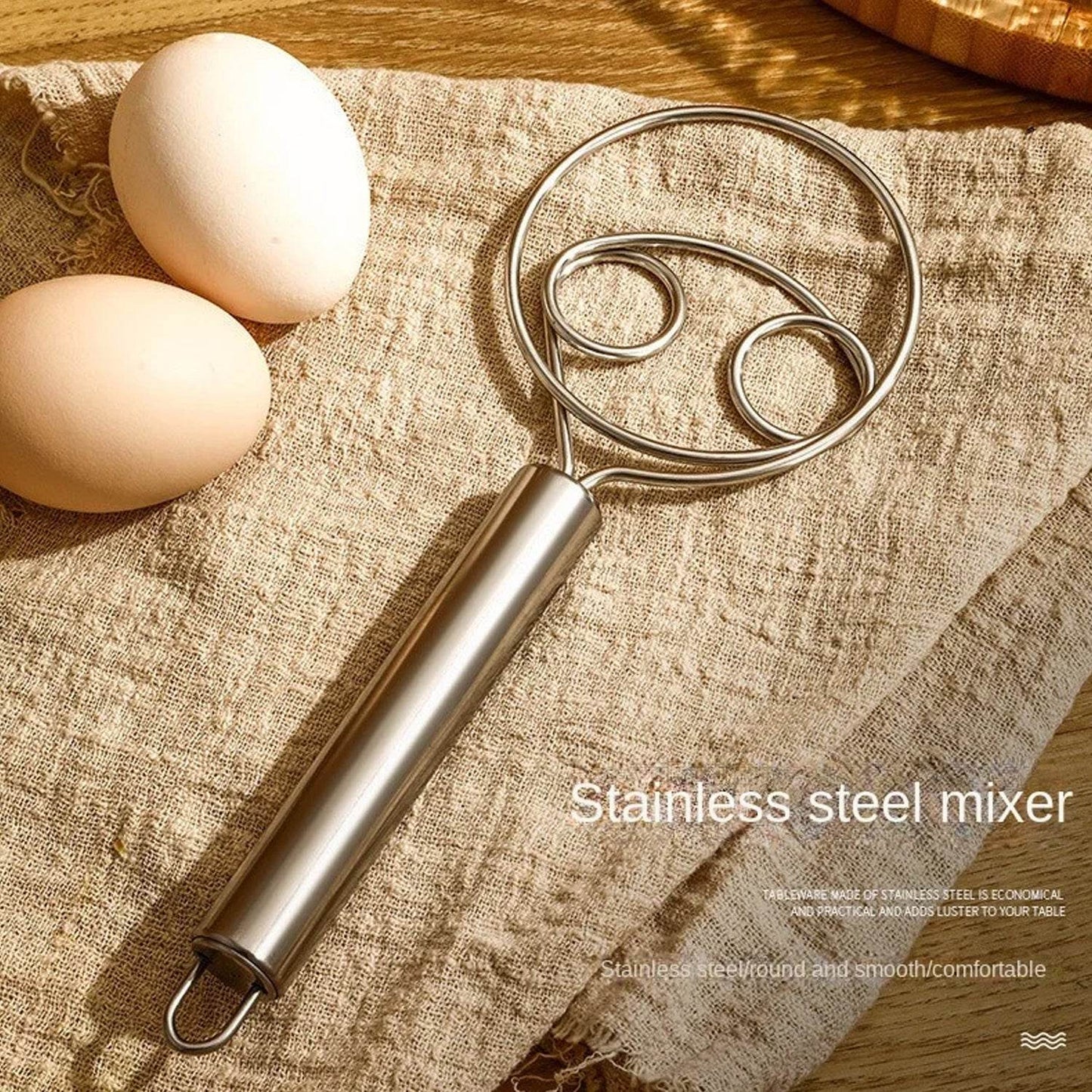 Dough Whisk, Premium Stainless Steel Dutch Whisk, Dough Hand Mixer Artisan Blender For Egg, Bread, Cake, Pastry, Pizza Dough - Perfect Baking Tools, Whisking, Tirring Kitchen Tools (1 Pc) - infinityexculsivestore.com
