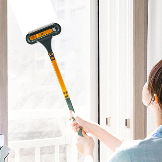Window Screen Cleaner Brush, Magic Window Cleaner Brush, 3in1 Mesh Cleaner, Glass Cleaning Squeegee, Small Window Brush with Handle Portable - infinityexculsivestore.com