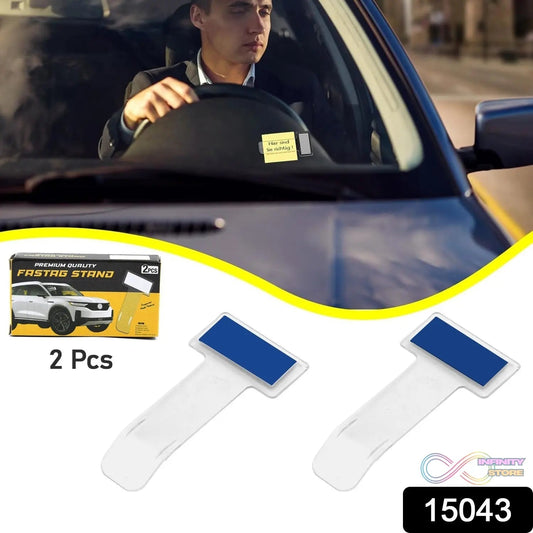 Windscreen cardholder, Fastag Stand, Transparent Ticket Holder Car (2 Pc Set) - infinityexculsivestore.com