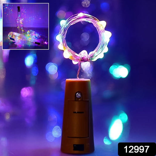 Wine Bottle Cork String Light | Multi LED / 2M Cable Length Copper Wire Battery Operated (Multicolor Light / 1 Pc) - infinityexculsivestore.com