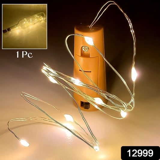 Wine Bottle Cork String Light | Multi LED / 2M Cable Length Copper Wire Battery Operated Warm white / 1 Pc) - infinityexculsivestore.com