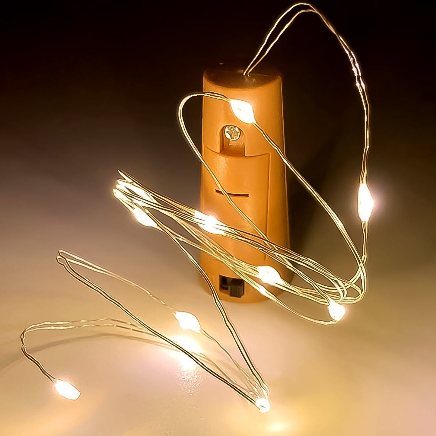 Wine Bottle Cork String Light | Multi LED / 2M Cable Length Copper Wire Battery Operated Warm white / 1 Pc) - infinityexculsivestore.com