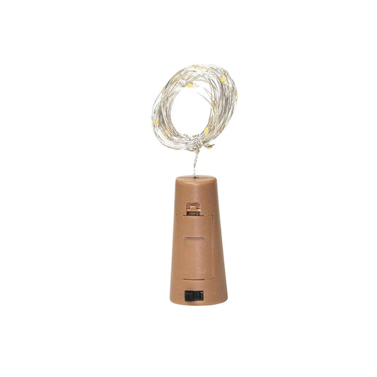 Wine Bottle Cork String Light | Multi LED / 2M Cable Length Copper Wire Battery Operated Warm white / 1 Pc) - infinityexculsivestore.com
