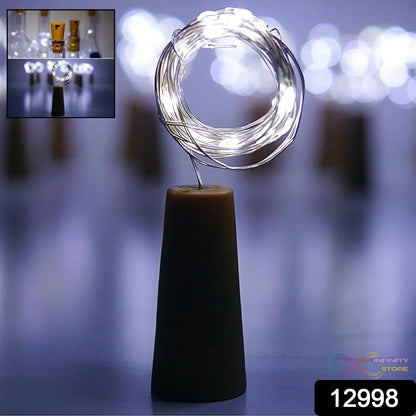 Wine Bottle Cork String Light | Multi LED / 2M Cable Length Copper Wire Battery Operated (White / 1 Pc) - infinityexculsivestore.com