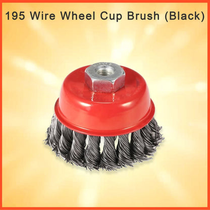 Wire Wheel Cup Brush (Black) - infinityexculsivestore.com