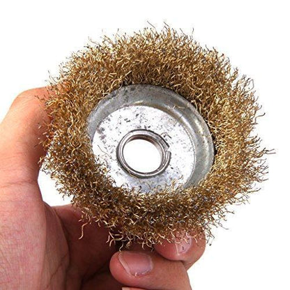 Wire Wheel Cup Brush (Gold) - infinityexculsivestore.com