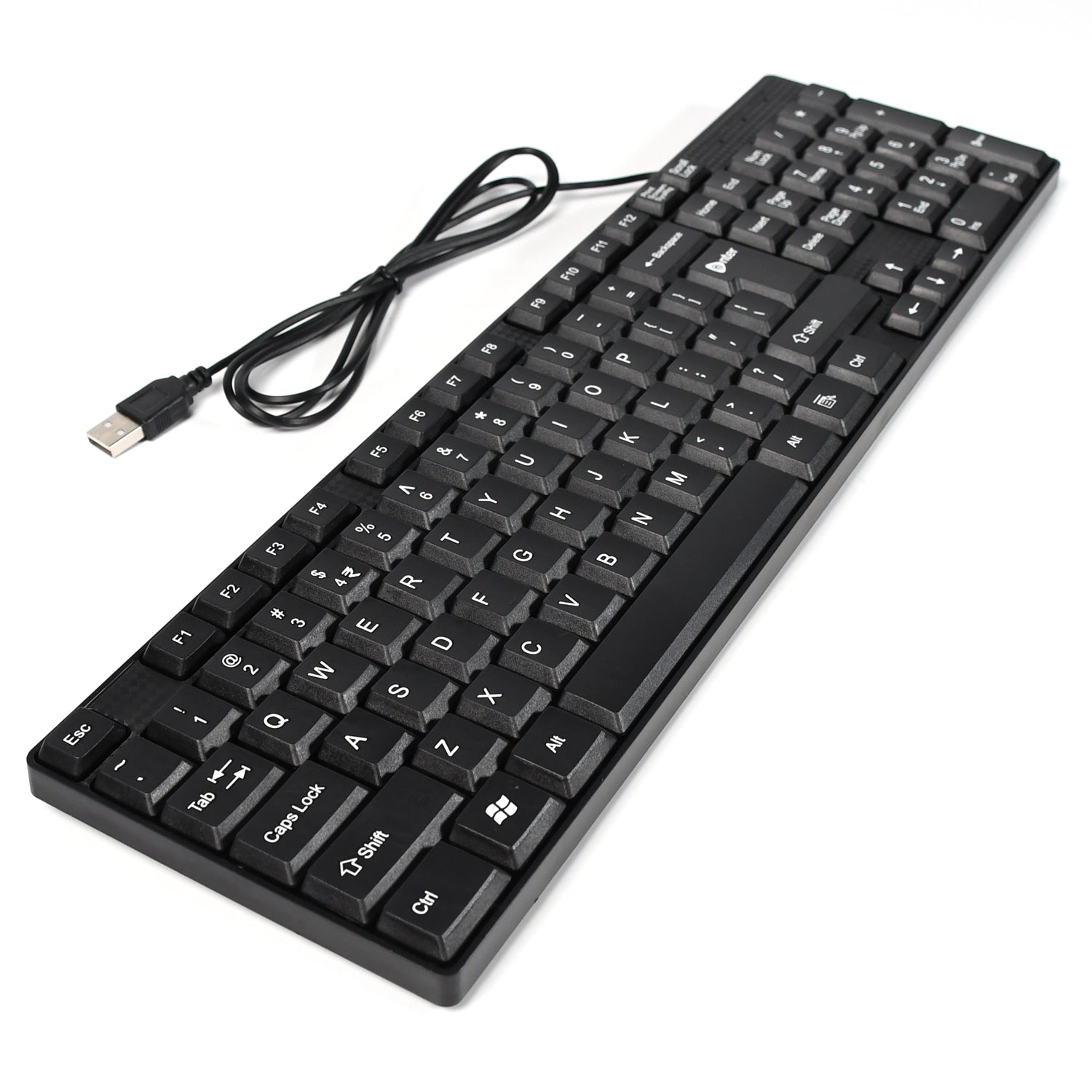 Wired USB 102 Keys, Ergonomic Portable Typewriter Keyboard for Home Office, Plug and Play - infinityexculsivestore.com