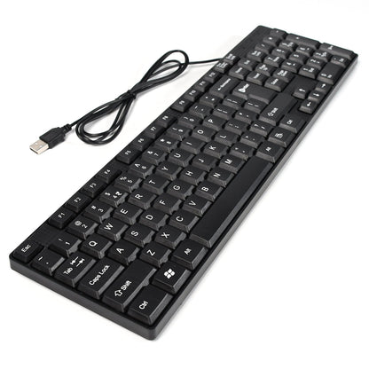 Wired USB 102 Keys, Ergonomic Portable Typewriter Keyboard for Home Office, Plug and Play - infinityexculsivestore.com