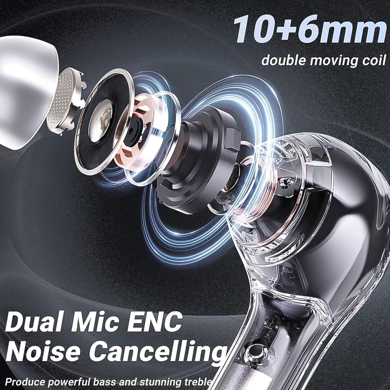 Wireless Bluetooth 5.3 In - Ear with Microphones, 200mAh Battery (1 Pc) - infinityexculsivestore.com