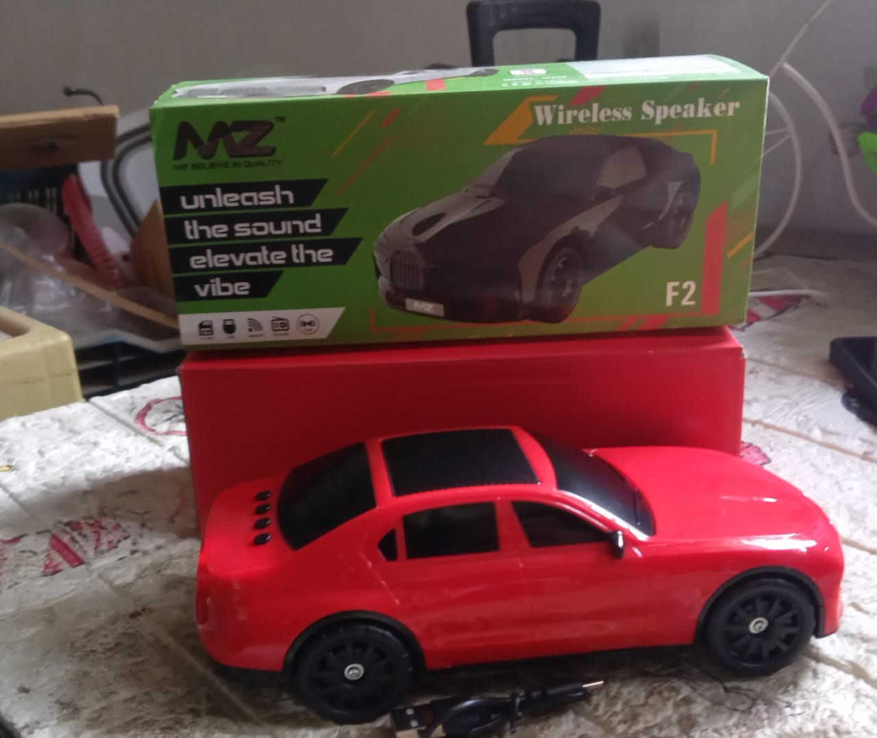 Wireless Bluetooth Speaker Portable Car Shape Music Speaker Support Bluetooth, TF Card, USB, Fm Radio Function Unique Shape Car Speaker - infinityexculsivestore.com