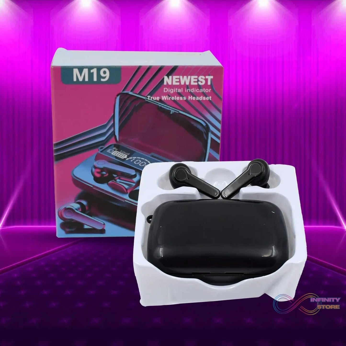 Wireless M19 Bluetooth Headphones True Wireless Airbuds - infinityexculsivestore.com